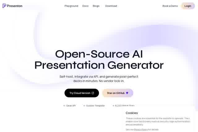 Presenton – 开源AI演示生成器 截图