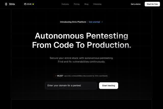 Strix - Autonomous Security for the AI Era 截图