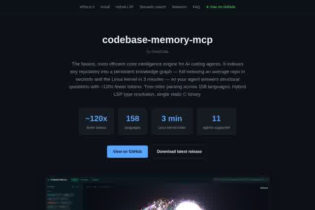 codebase-memory-mcp — 代码知识图谱 截图