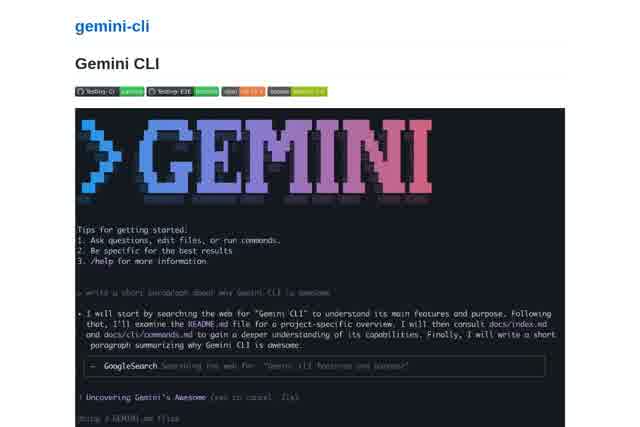 Gemini CLI - Google开源AI编程助手 截图