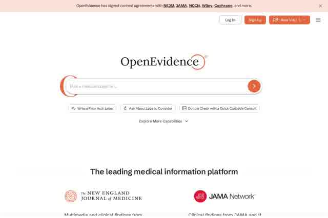 OpenEvidence - 医生版ChatGPT 截图
