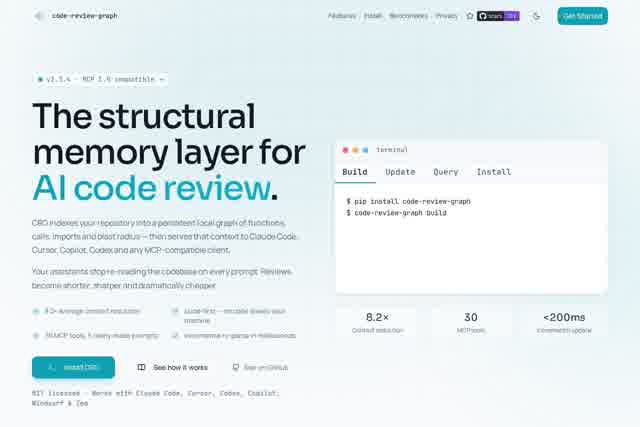 code-review-graph — Local code intelligence for MCP 截图