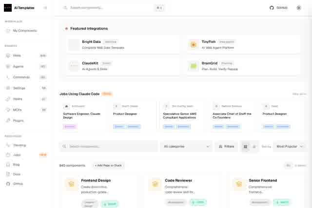 Claude Code Templates 截图