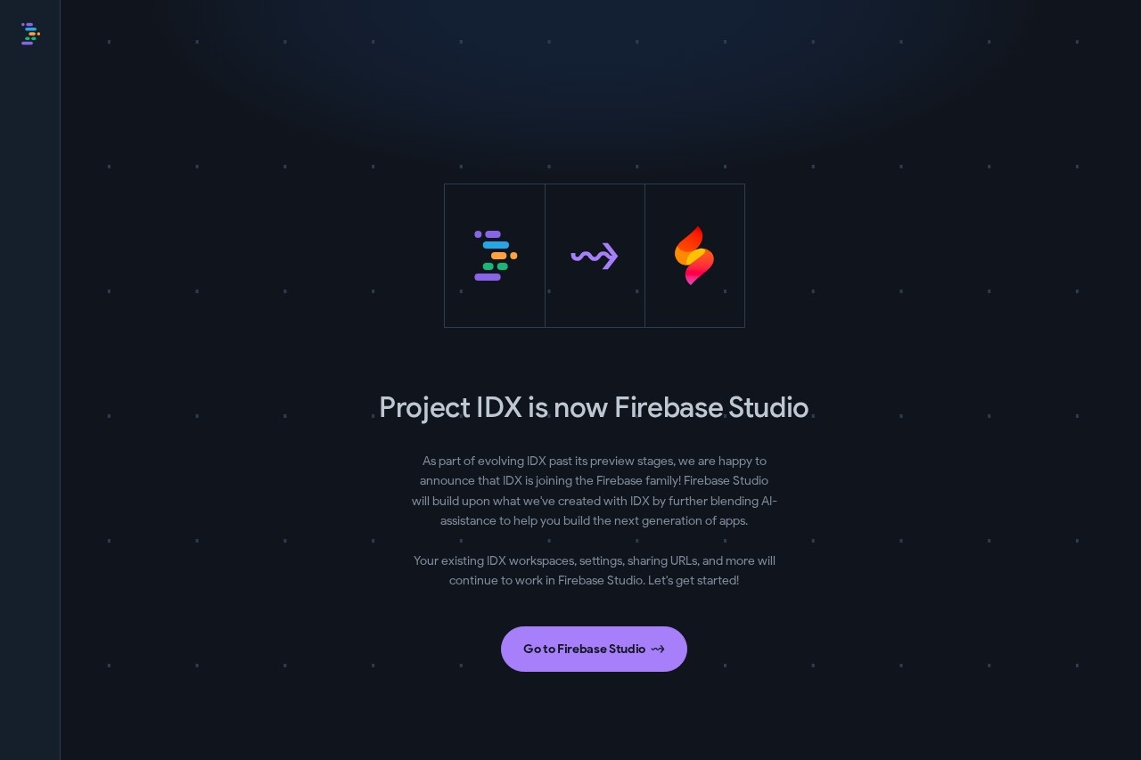 Firebase Studio（原 Project IDX） 截图