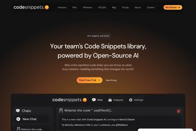 Code Snippets AI 截图