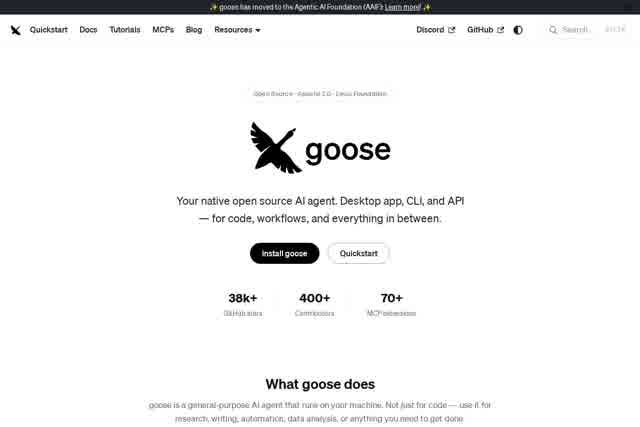 goose | Your open source AI agent 截图