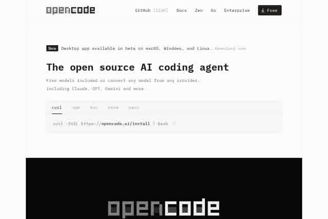 opencode - AI编程助手 截图