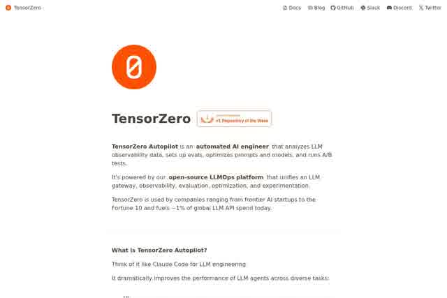 TensorZero 截图