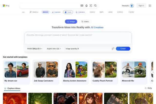 Bing Image Creator screenshot