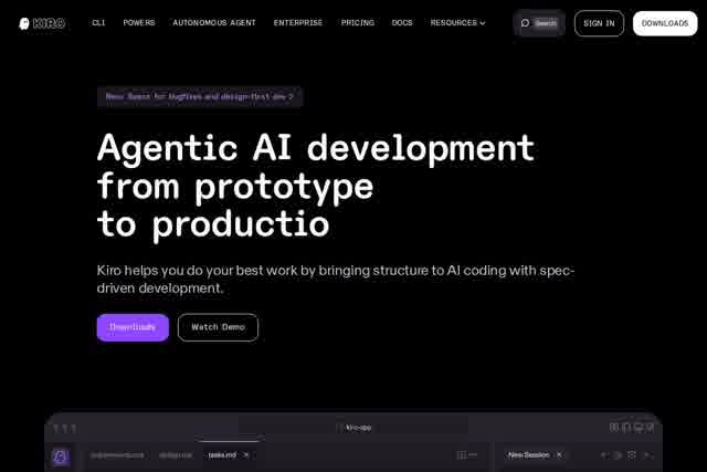Kiro: Agentic AI Development screenshot