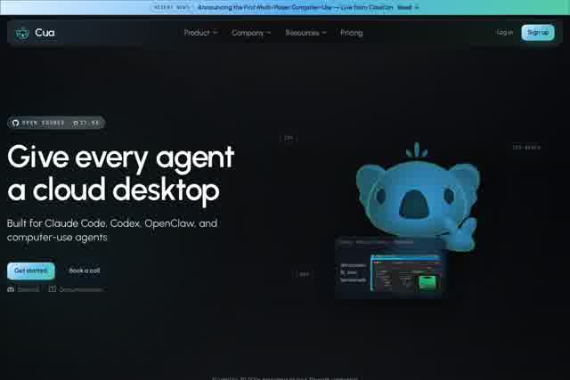 Cua: Scale computer fleets for computer-use agents 截图