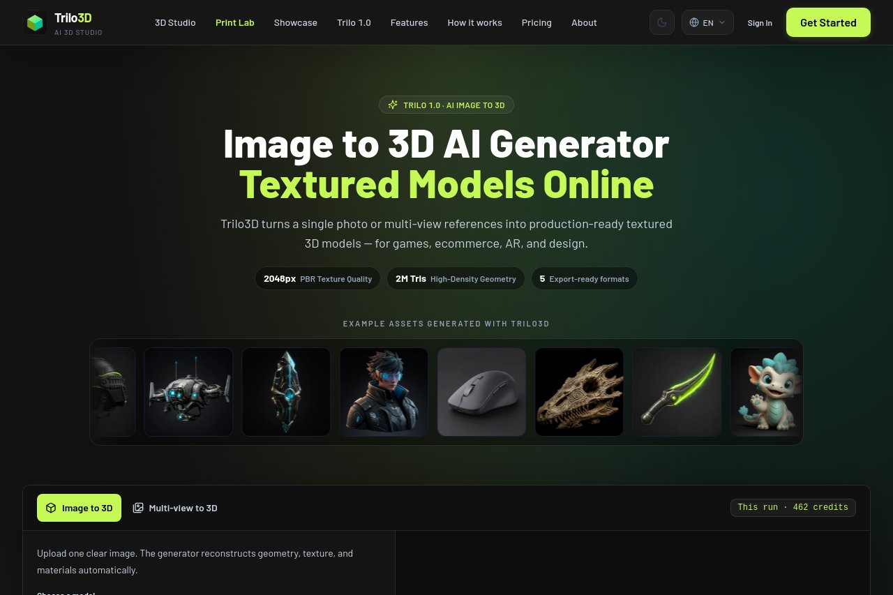 Trilo3D AI 截图
