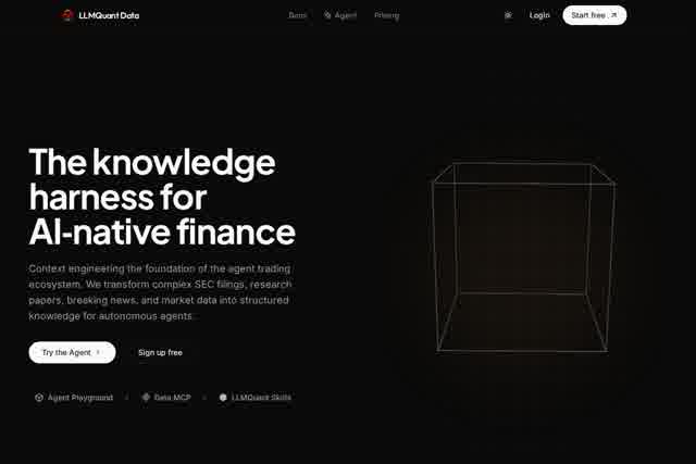 LLMQuant Data - 金融知识库 截图