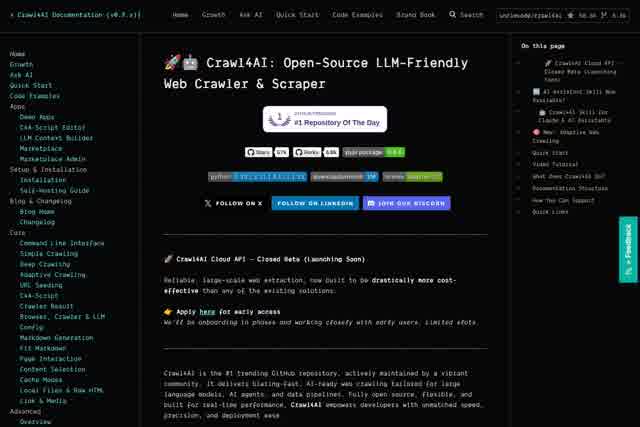 Crawl4AI 文档 截图