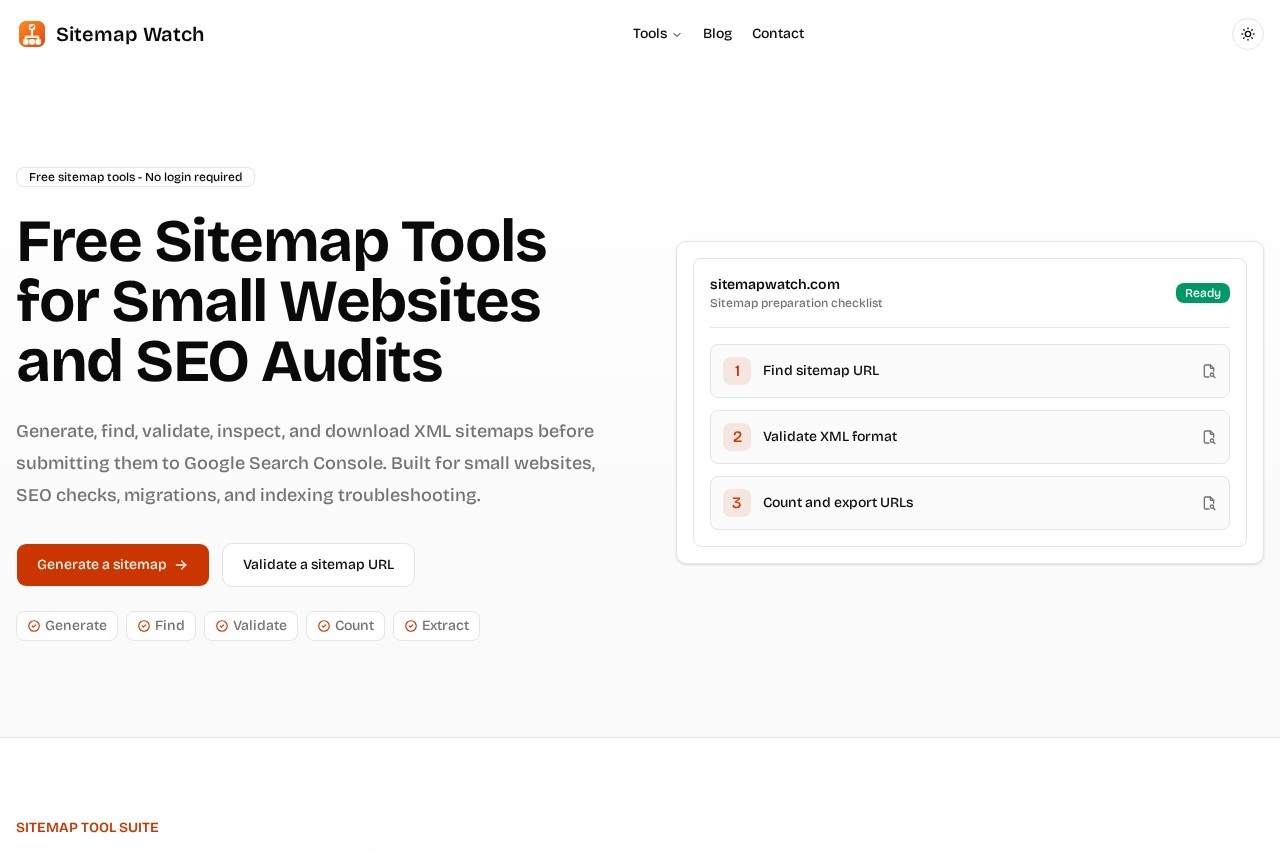 sitemap checker
