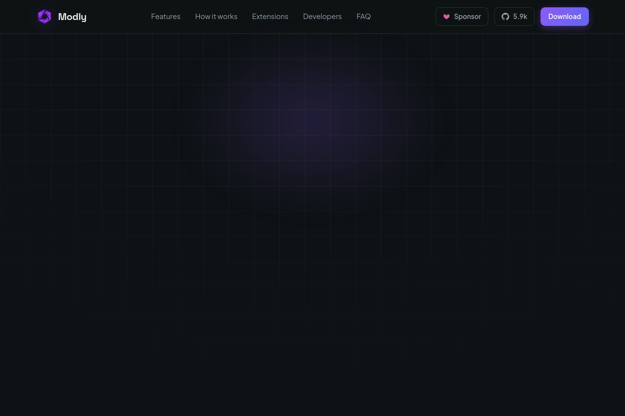 Modly — Free Local AI 3D Model Generator 截图