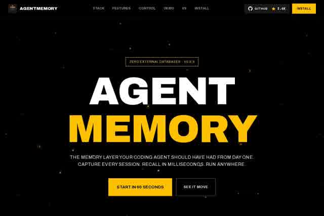 AGENTMEMORY — PERSISTENT MEMORY FOR AI CODING AGENTS - 持久记忆 截图