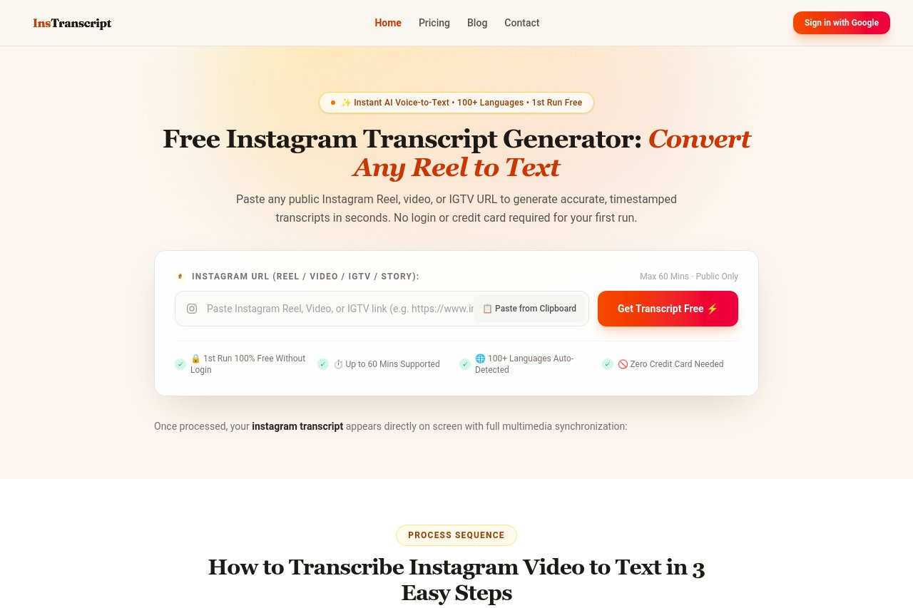 Instagram Transcript 截图