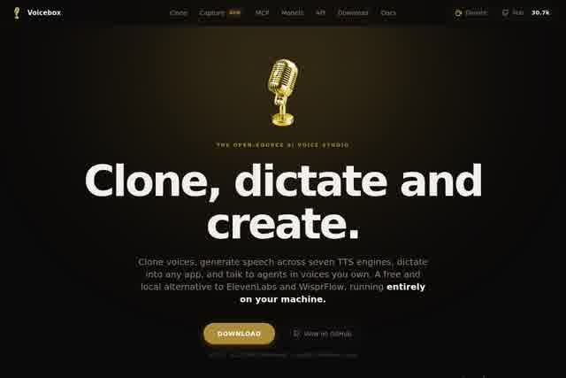 Voicebox - Open Source Voice Cloning Desktop App screenshot