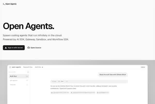 Open Agents - 无限云代理 截图
