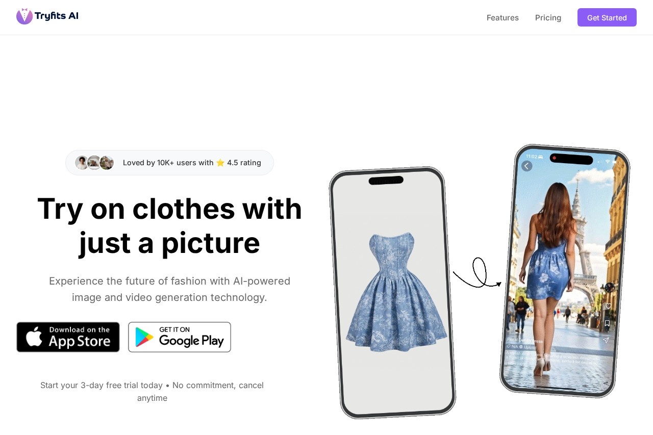 Tryfits AI 截图