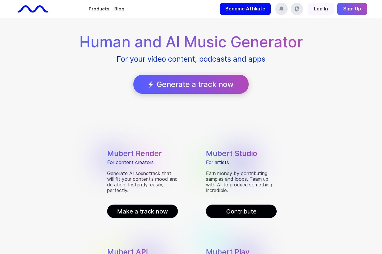 Mubert AI Music Generator 截图