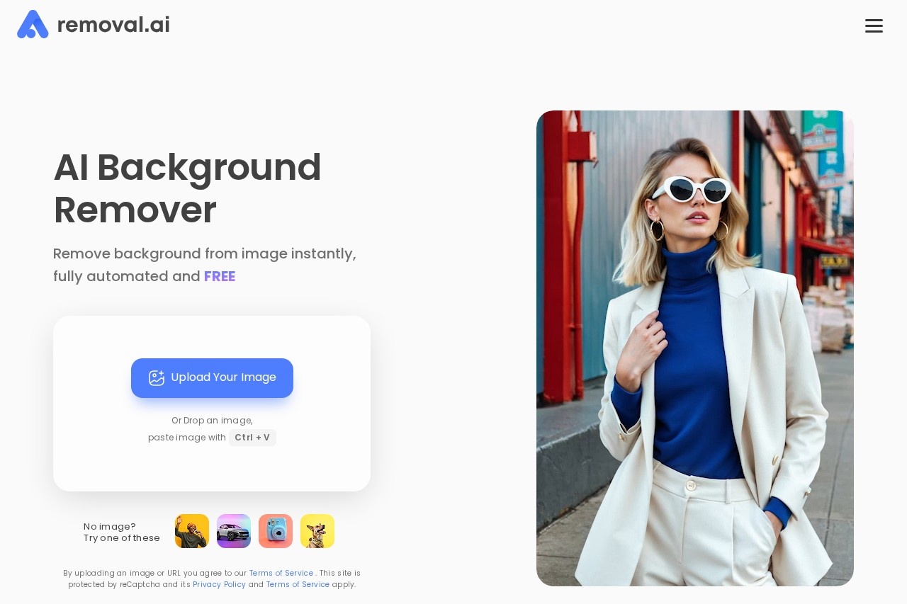 Removal.AI - AI 智能去除图片背景 截图