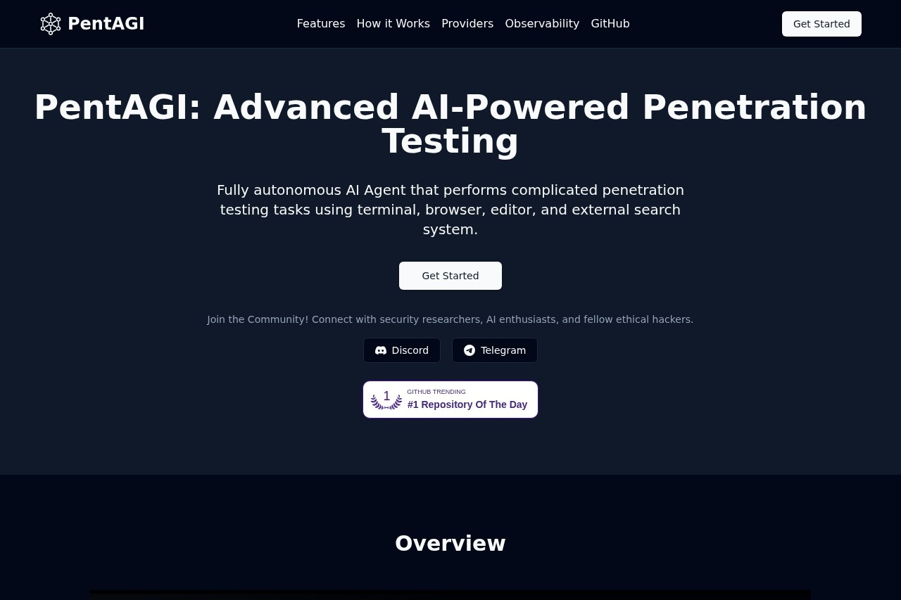 PentAGI - Advanced AI-Powered Penetration Testing - 全自主渗透 截图