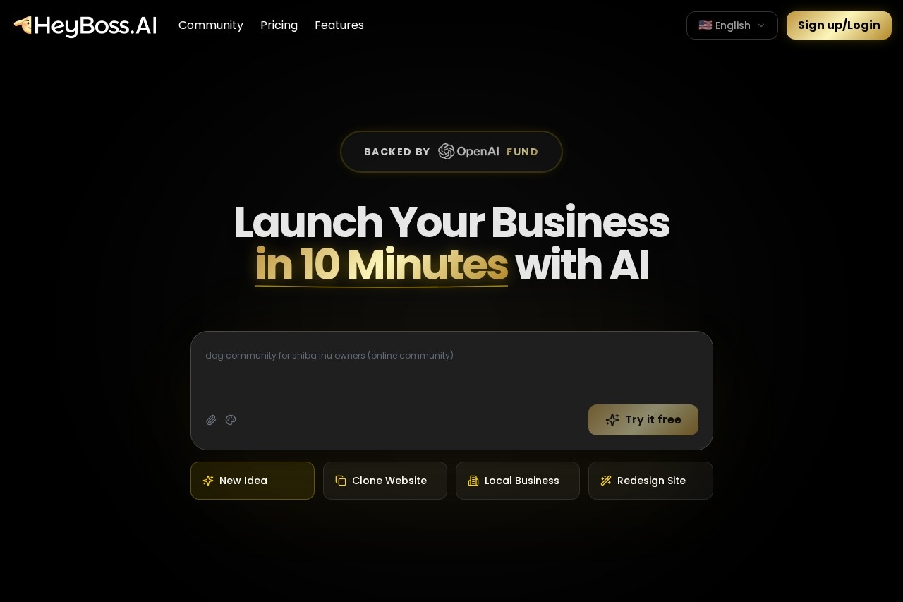 HeyBoss AI - No-Code AI Builder 截图
