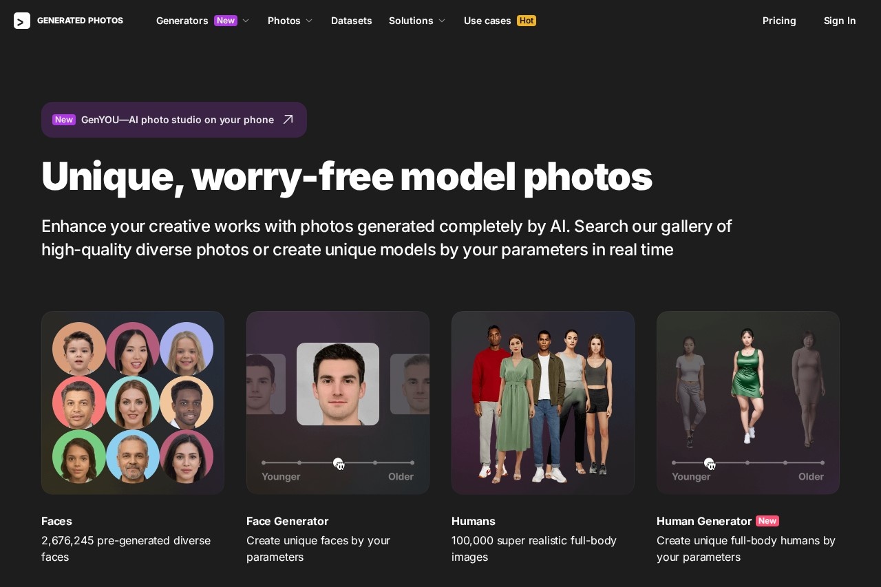 Generated Photos 截图