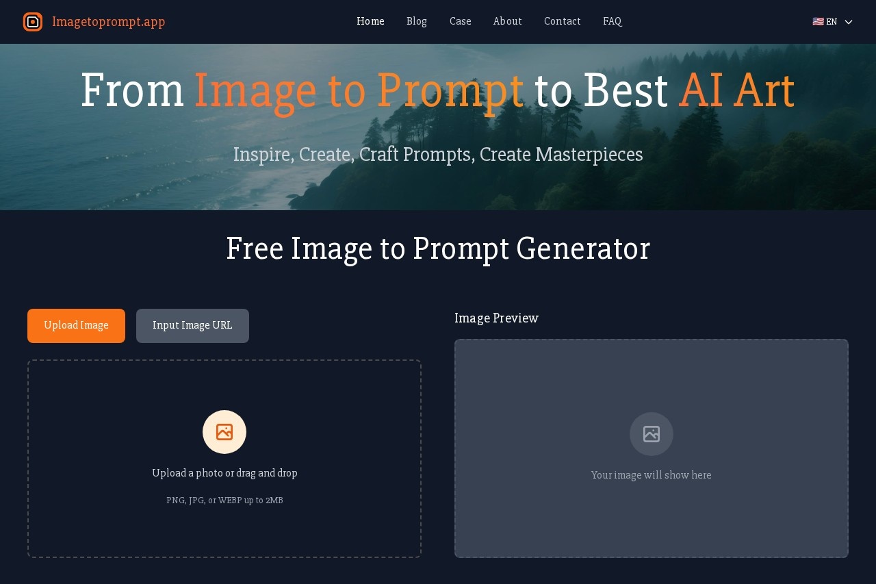 Image to Prompt Generator - Free AI Image Prompt Creator 截图