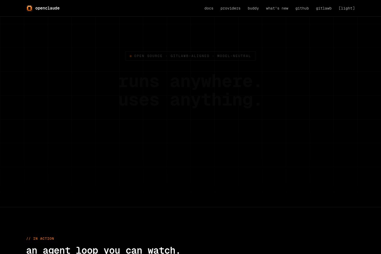 openclaude — open 截图