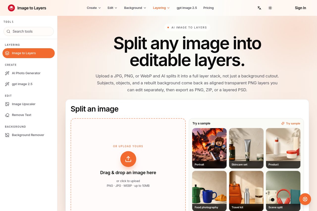 Image to Layers AI 截图
