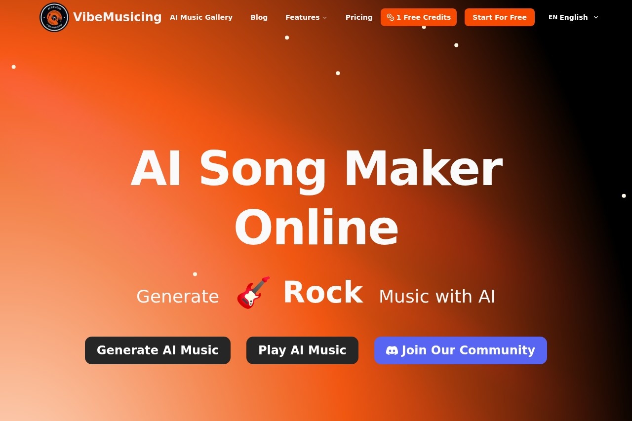 AI Song Maker Free, Online | Vibe Musicing - 智能音乐生成 截图