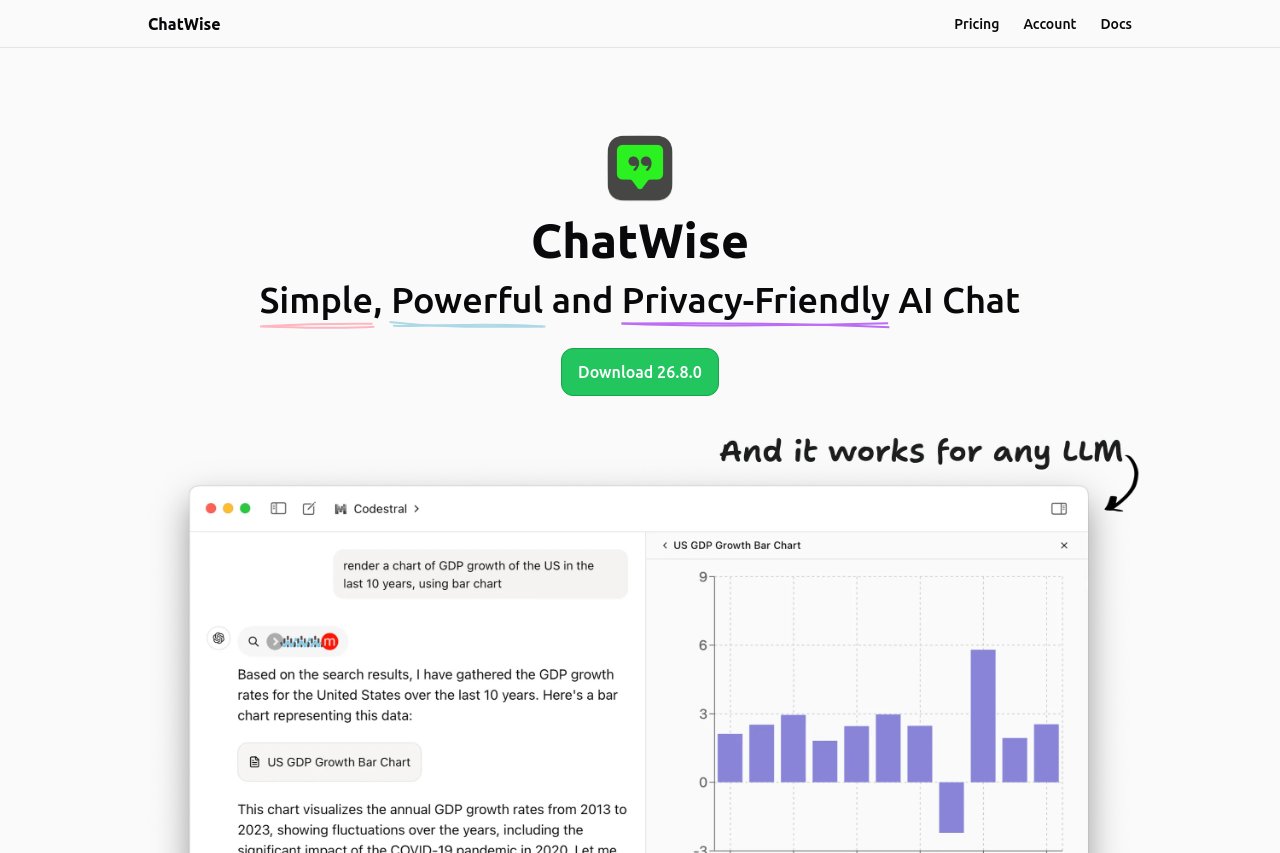 ChatWise - AI本地化应用客户端 截图