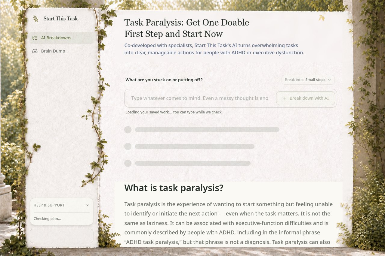 Start This Task 截图
