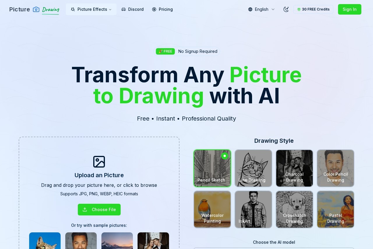 Picture to Drawing With AI 截图