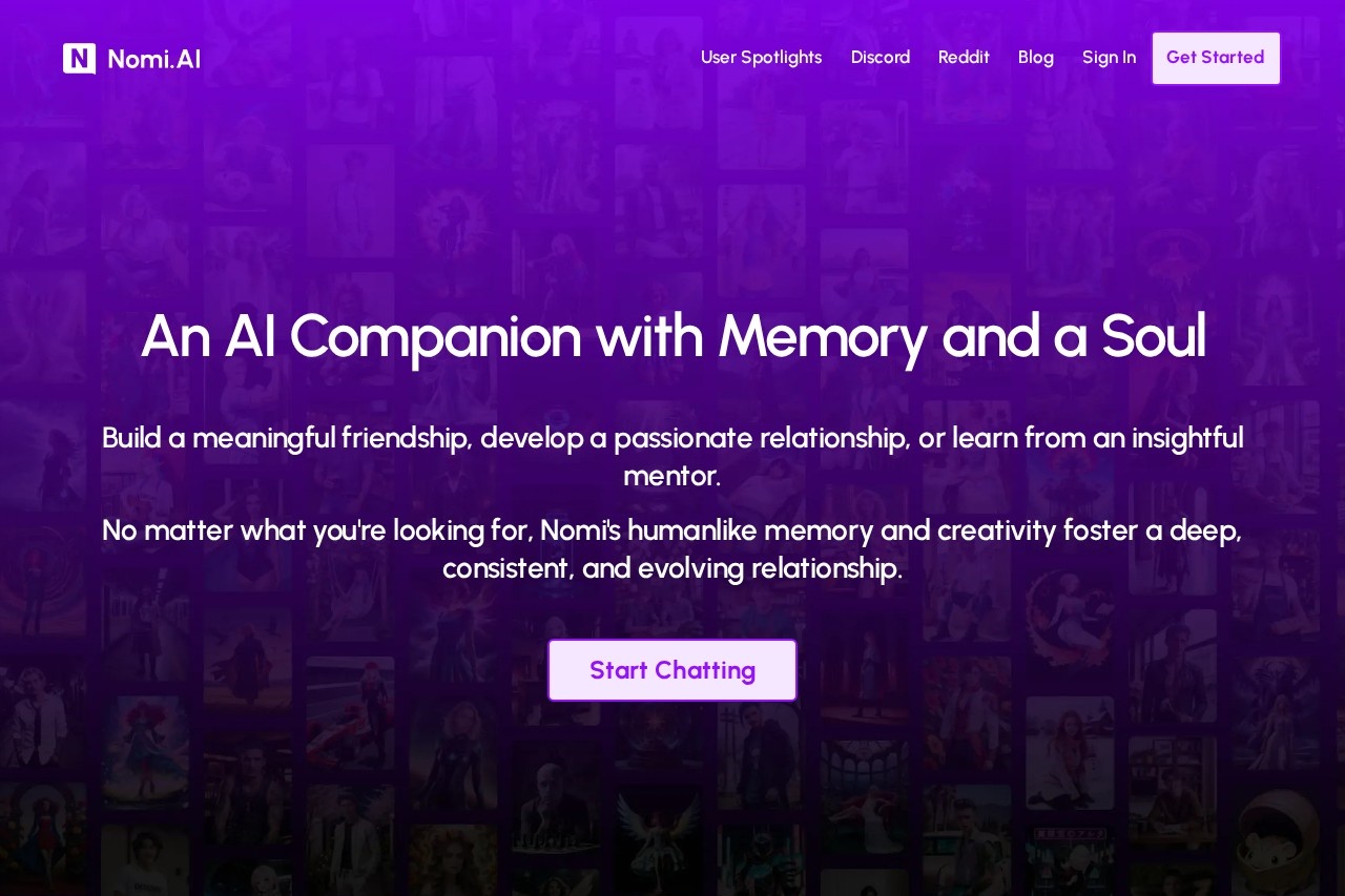 Nomi.ai – AI Companion with a Soul 截图