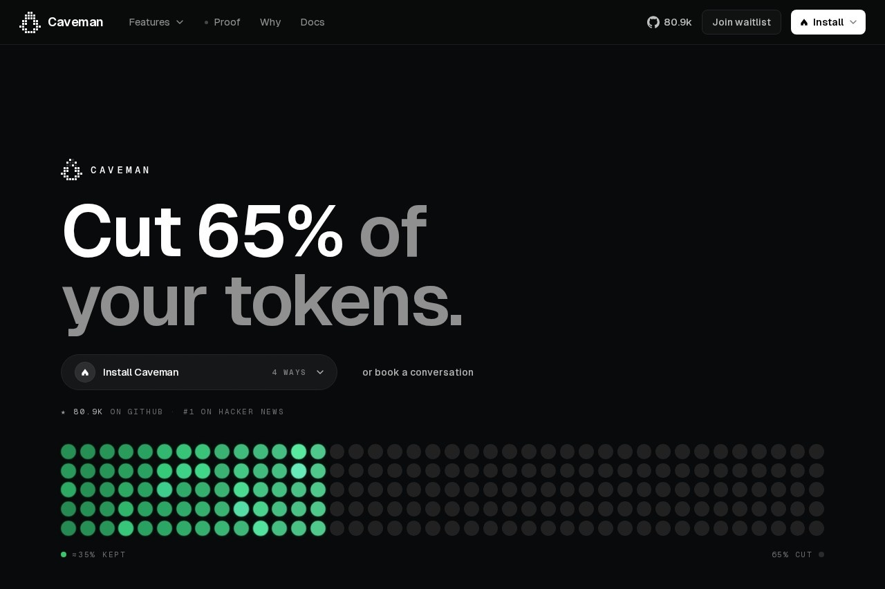 Caveman - Reduce Token Usage by 65% screenshot